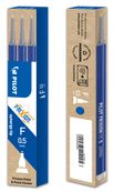 Pilot Frixion Point - 3 recharges pour rollers effaçables - 0,5 mm - bleu