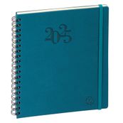 Agenda spiralé Swan Eurotime 18W - 1 semaine sur 2 pages - 15 x 17 cm - disponible dans différentes couleurs - Exacompta