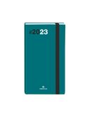Agenda de poche Flex - 1 semaine sur 2 pages - 9,5 x 17,5 cm - émeraude - Oberthur