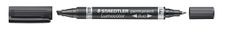 STAEDTLER Lumocolor duo - Stift met dubbele punt - permanent - zwart - 1.5-4 mm / 0.6 mm - gemiddeld / fijn