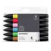 ProMarker - Pack de 6 marqueurs double pointe - mi-ton