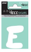 PICKUP deco Emma - Zelfklevend etiket - voorgedrukt: E - wit
