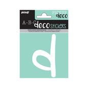 Pickup Déco Zoé - Étiquette autocollante 110 mm - Lettre D - blanc