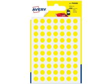 Avery - Zelfklevend etiket in bijpassende kleur - geel (pak van 490)