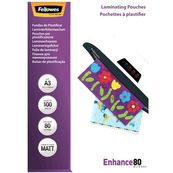 Fellowes - 100 pochettes de plastification A3 (303 x 426 mm) - 80 microns - mate