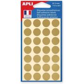 Apli Agipa - 112 Pastilles adhésives - or - diamètre 15 mm - réf 100602