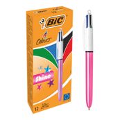 BIC 4 Colours Shine - balpen met 4 kleuren (pak van 12)
