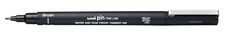 UNI PIN - Feutre fin - pointe brush - noir