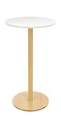 Mange debout WOODY - diamètre 60 cm - H110 cm - plateau blanc