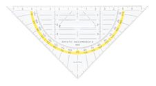 Aristo GEO-DREIECK 1553 - Équerre transparente avec poignée - 16 cm