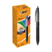 BIC 4 Colours Grip Pro - balpen met 4 kleuren (pak van 12)