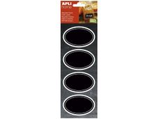 Apli Agipa - 8 Étiquettes ardoise ovales - 80 x 50 mm