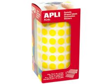 Apli Agipa - Rouleau de pastilles adhésives - jaune - diamètre 10,5 mm