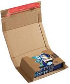 Etui postal d'expedition  à fermeture adhésive - 21,7 cm x 15,5 cm - 0 à 60 mm - kraft - Logisitpack