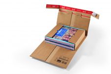 Etui postal d'expedition  à fermeture adhésive - 32 cm x 32cm - 0 à 60 mm - kraft - Logisitpack