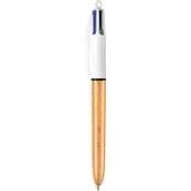BIC 4 Couleurs - Stylo à bille 4 couleurs - 1 mm - corps texturé doré givré