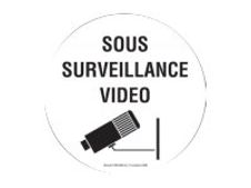 PICKUP - Teken - video surveillance - rond - 200 mm (diameter) - zelfklevend - vinyl