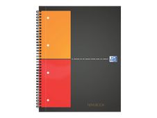 Oxford International A4+ - Archiveringboek - met draad gebonden - 100 vellen / 200 pagina's - van ruiten voorzien - zwart