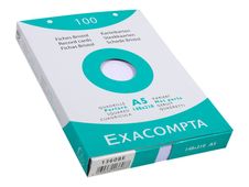 Exacompta - Registratiekaart - A5 - wit - van ruiten voorzien (pak van 100)