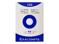 Exacompta - Registratiekaart - A4 - wit - ongekleurd (pak van 100)