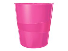 Leitz WOW - afvalbak - 15 l - polypropyleen (PP), polystyreen - roze metalliek