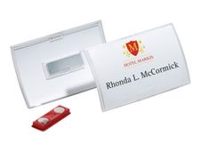 Durable Clickfold - 10 Portes badge pliables avec aimant - 54 x 90 mm