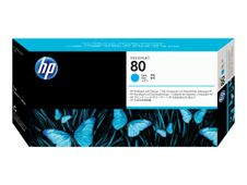 HP 80 - 17 ml - cyaan - printkop met reiniger - voor DesignJet 1050c, 1050c plus, 1055cm, 1055cm plus