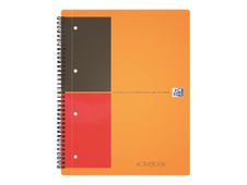 Oxford International A4+ - Actiefboek - met spiraal gebonden - 80 vellen / 160 pagina's - wit - van lijnen voorzien - polypropyleen (PP)