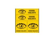 PICKUP - Teken - vigilant neighbors - zelfklevend - vinyl (pak van 4)