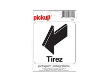 PICKUP - Teken - trekken - richting - 100 x 100 mm - zelfklevend - vinyl