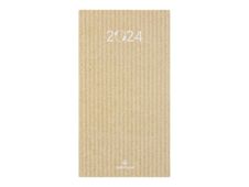 Oberthur - Agenda de poche 1 semaine sur 2 pages - 9,5 x 17,5 mm - kraft naturel - carton recyclé