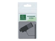 Exacompta teken - bewakingscamera - surveillance caméra - 75 x 75 mm - opgeruwd aluminium
