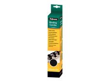 Fellowes - 25 anneaux de reliure en plastique - 6 mm - jusqu'à 20 feuilles - noir