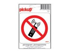 PICKUP MARKING - Teken - geen mobiele telefoons - 100 x 100 mm - zelfklevend - vinyl