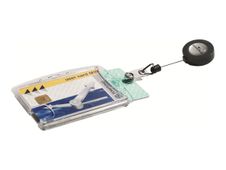 Durable - 10 Portes badge de nom avec enrouleur - 54 x 85 mm - 2 cartes