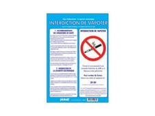 PICKUP - Veiligheidsaffiche - vaping prohibited - 230 x 300 mm - te bevestigen aan wand - polystyreen