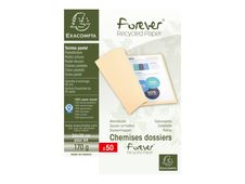 Exacompta Forever 180 - Map met vierkante uitsparing - A4 - voor 200 vellen - lichtblauw (pak van 50)