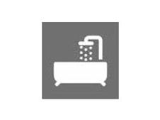PICKUP Home - Teken - bath with shower - 90 x 90 mm - zelfklevend - acryl