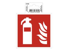 Exacompta teken - brandblusser - 100 x 100 mm - polyvinyl chloride (PVC) / vinyl - rood