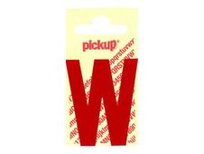 PICKUP LETTERING MONO Nobel - Zelfklevend etiket - voorgedrukt: W - glanzend rood