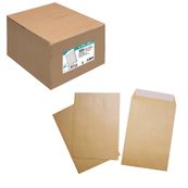 La Couronne - 500 Pochettes kraft B5 250 x 176 mm - 90 gr - sans fenêtre - bande auto-adhésive