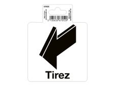 Exacompta teken - trekken - tirez - 100 x 100 mm - PVC vinyl