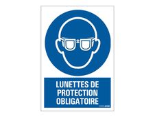 PICKUP teken - protective goggles mandatory - lunettes de protection obligatoire - 230 x 330 mm - polystyreen