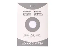 Exacompta - Registratiekaart - A5 - wit - van ruiten voorzien (pak van 100)