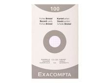 Exacompta - Registratiekaart - 125 x 200 mm - wit - van ruiten voorzien (pak van 100)