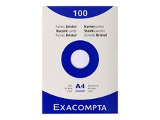 Exacompta - Registratiekaart - A4 - wit - ongekleurd (pak van 100)