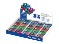 STAEDTLER 510 20 - Puntenslijper - 2 gaten - metallic kleuren, veelzijdig - metaal (pak van 20)