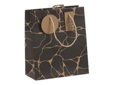 Clairefontaine - Sac cadeau kraft - essentiel noir - 21,5 cm x 10,2 cm x 25,3 cm