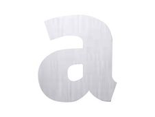 PICKUP Home - Teken - lowercase letter - 145 mm (height) - geborsteld aluminium
