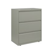 Crédence métallique monobloc -  3 tiroirs - H102 x L80 x P48 cm - silver